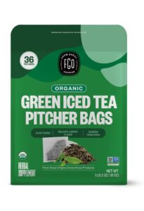 fgo organic green iced tea, eco-conscious tea bags, 36 pitcher bags, packaging may vary (pack of 1)