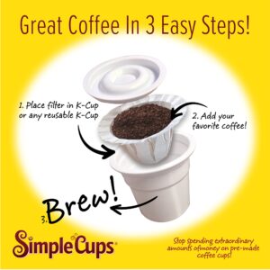 Disposable Paper Coffee Filters 300 count - Compatible with Keurig, K-Cup machines & other Single Serve Coffee Brewer Reusable K Cups - Use Your Own Coffee & Make Your Own Pods - Works with All Brands