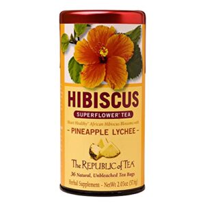 the republic of tea, pineapple lychee hibiscus, 36-count