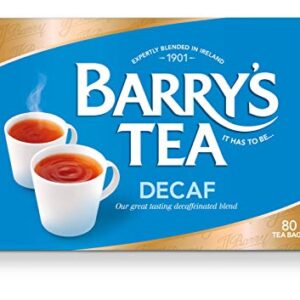 Barry's Tea Decaf Blend 80 Teabags (3 Pack), Fresh from Barry's Tea in Ireland