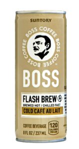 boss coffee by suntory - japanese flash brew coffee with milk, 8oz 12 pack, imported from japan, au lait, espresso doubleshot, ready to drink, contains milk, no gluten