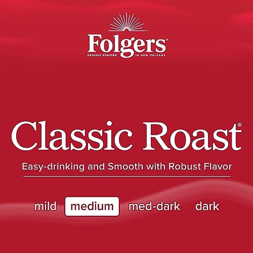 Folgers Classic Roast Medium Roast Coffee, 12 Keurig K-Cup Pods