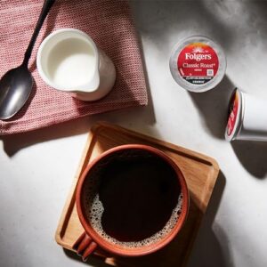 Folgers Classic Roast Medium Roast Coffee, 12 Keurig K-Cup Pods