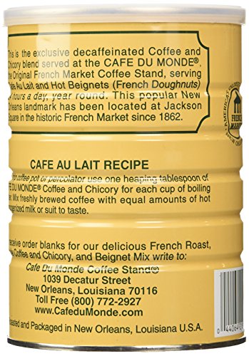 Cafe Du Monde Coffee and Chicory Decaffeinated, 13 Ounce