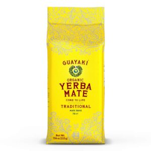 guayaki yerba mate, organic traditional single serve, 7.9 ounces (75 tea bags), 40mg caffeine per serving, alternative to tea, coffee and energy drinks