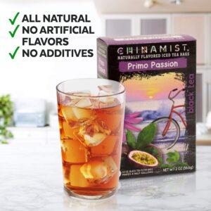 China Mist Iced Tea – Primo Passion Black Tea Infusion – Refreshing and Delicious – Each Tea Bag Yields 1/2 Gallon – 4 bags.