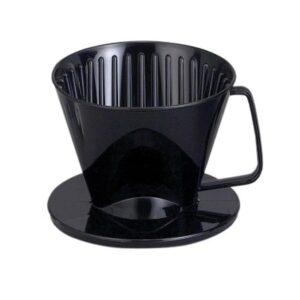 Fino Pour-Over Coffee Brewing Filter Cone, Number 1-Size, Black, Brews 1 to 2-Servings