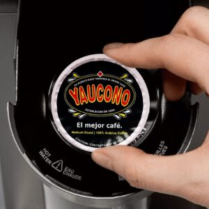 Yaucono Ground Medium Roast Arabica Coffee Single-Serve Pods, 72 Count, Compatible with Keurig K Cup Brewers