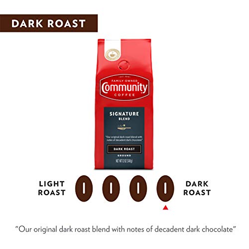 Community Coffee Premium Ground Coffee, Signature Blend, Dark Roast, 12 Ounce