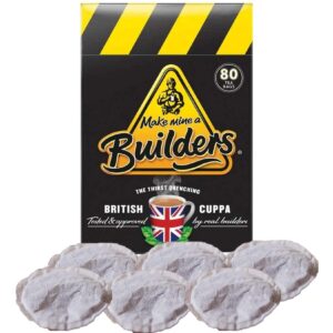 Make Mine a Builder's Teabags | Master Blended British Black Tea (Black, 80 Count (Pack of 1))