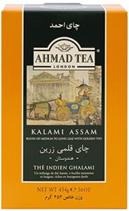 ahmad tea black tea, kalami assam loose leaf, 454g - caffeinated & sugar-free