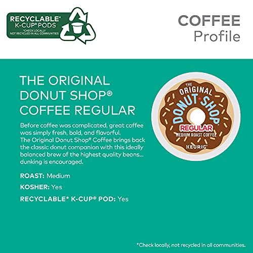 The Original Donut Shop Regular Keurig Single-Serve K-Cup Pods, Medium Roast Coffee, 12 Count