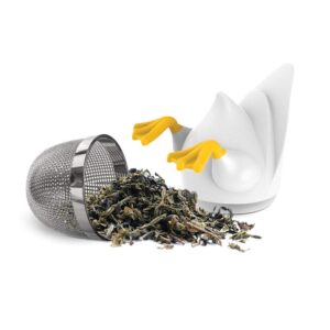 Genuine Fred Duck Drink Tea Infuser, for Loose Leaf, White