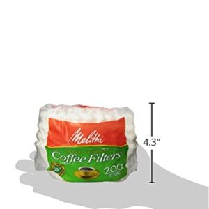 Melitta Basket Coffee Filters, White for 8-12 Cup , 200 ct