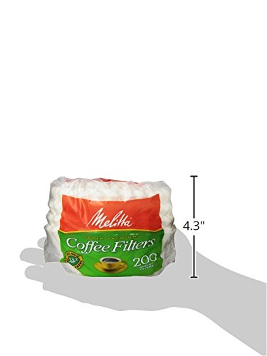 Melitta Basket Coffee Filters, White for 8-12 Cup , 200 ct