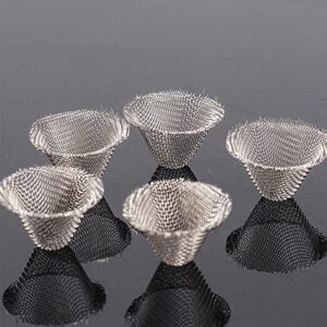 Tomistan 30pcs Stainless Mini Steel Clean Screen Reusable Filters, Small Metal Mesh Steel FiltersCleaning Tool and Storage Box,filter