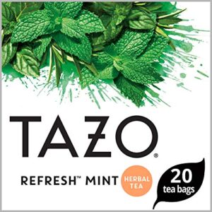 TAZO REFRESH Mint Herbal Tea Bags, Caffeine-Free, 20 Herbal Tea Bags, 6 Count
