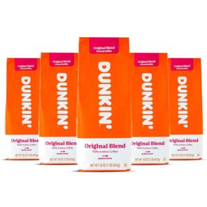 dunkin'' donuts dunkin donuts coffee pack of 5 (original, 1 pound (pack of 5)), 16.0 ounce
