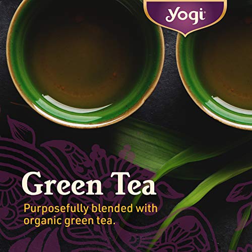 Yogi Tea Green Tea Pure Green Tea - 16 Tea Bags per Pack (6 Packs) - Organic Green Tea - Supports Overall Health & Provides Antioxidants - Made from Organic Green Tea Leaf