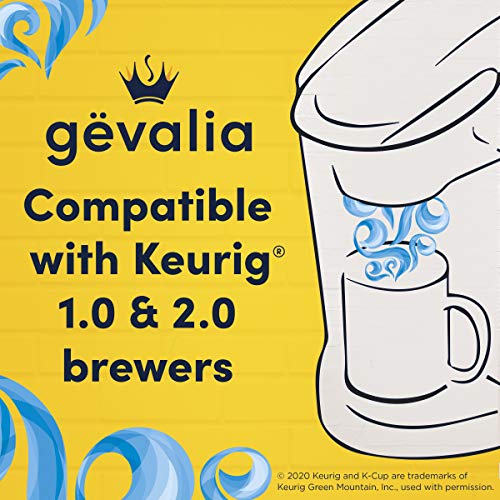 Gevalia Frothy 2-Step Vanilla Latte Espresso K-Cup Coffee Pods & Froth Packets Kit, 6 Count (Pack of 6)