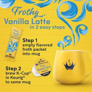 Gevalia Frothy 2-Step Vanilla Latte Espresso K-Cup Coffee Pods & Froth Packets Kit, 6 Count (Pack of 6)