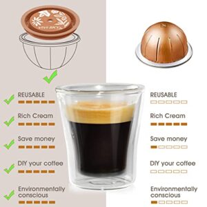 VIVI SKY Reusable Coffee Capsule Lids Work with Nespresso Pods Vertuo,Food Grade Silicon Caps Used for Every Sizes of Reusable Nespresso Vertuo Pod Refillable Vertuo Capsule(Silicon Vertuo Lids- 3PCS)