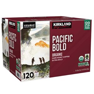 Kirkland Signature Pacific Bold Coffee K Cups, Dark Roast - 120 count, 3 lb box