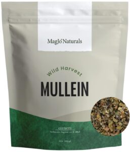 magjo naturals, mullein leaf (16 oz) cut and sifted, wild-crafted, gordolobo tea, leaves, verbascum