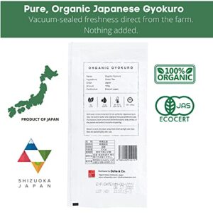 Ocha & Co. Organic Gyokuro – Shade Grown Japanese Loose Leaf – Smooth Umami-Rich Aromatic Organic green tea from Japan, 100g/3.5oz.