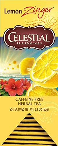 Celestial Seasonings Herbal Tea, Lemon Zinger, 25 Count Box