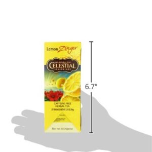 Celestial Seasonings Herbal Tea, Lemon Zinger, 25 Count Box