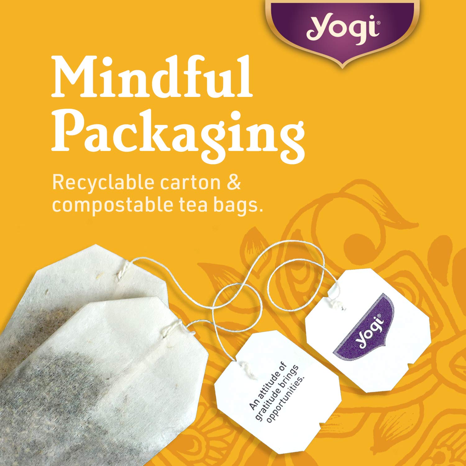 Yogi Tea Comforting Chamomile Tea - 16 Tea Bags per Pack (4 Packs) - Organic Chamomile Tea Bags - Supports a Good Night's Sleep & Occasional Stomach Discomfort - Made from Organic Chamomile Flower
