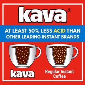 Kava Decaf Acid Reduced Instant Coffee, 4 Ounce Jar (Pack of 1)