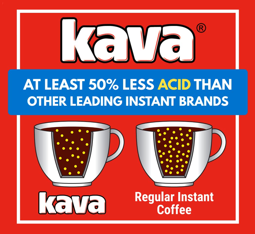 Kava Decaf Acid Reduced Instant Coffee, 4 Ounce Jar (Pack of 1)