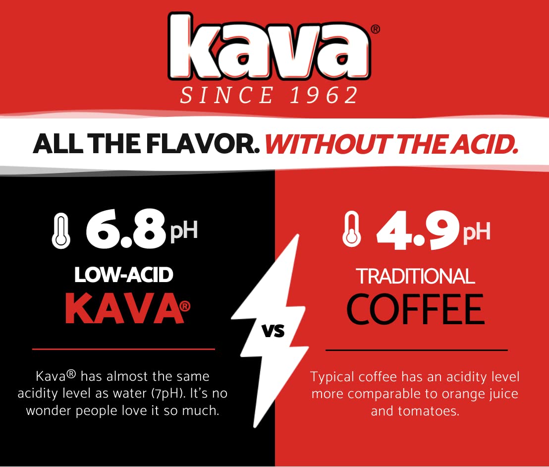 Kava Decaf Acid Reduced Instant Coffee, 4 Ounce Jar (Pack of 1)