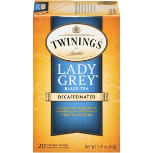 twinings of london lady grey tea decaf box of 20 tea bags