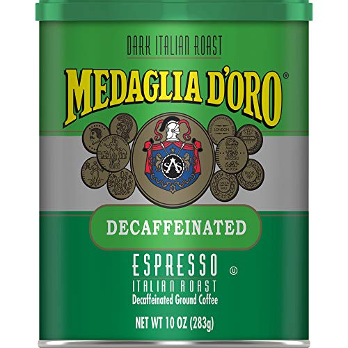 Medaglia D'Oro Decaf Italian Roast Espresso Style Ground Coffee, 10 Ounces