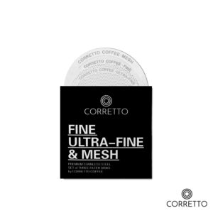 Corretto Set of 3 Reusable Metal Filters for use in AeroPress Coffee Maker, includes Fine, Ultra-Fine, and Mesh filters | Upgrade from Paper Filters | Aero press Compatible Accessories