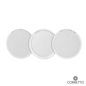 Corretto Set of 3 Reusable Metal Filters for use in AeroPress Coffee Maker, includes Fine, Ultra-Fine, and Mesh filters | Upgrade from Paper Filters | Aero press Compatible Accessories