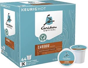 caribou coffee caribou blend, keurig single-serve k-cup pod, medium roast coffee pods, 44 count
