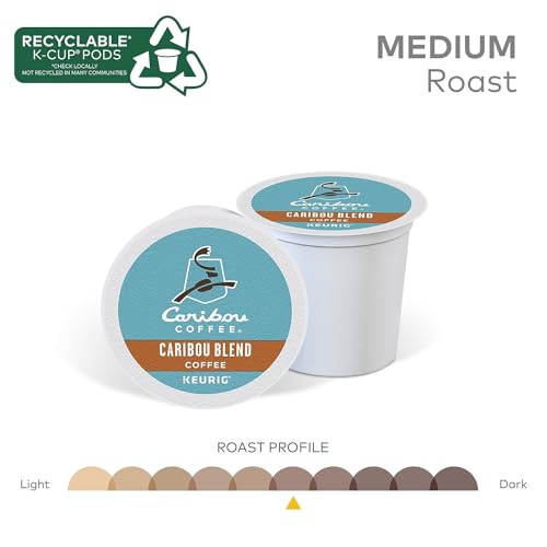 Caribou Coffee Caribou Blend, Keurig Single-Serve K-Cup Pod, Medium Roast Coffee Pods, 44 Count