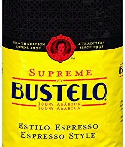 Supreme by Bustelo Whole Bean Espresso Coffee, 16-Ounce Bag (1 Pound)