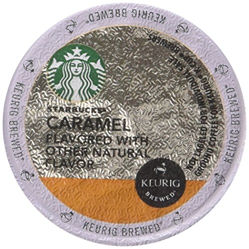 Starbucks Flavored Coffee K-Cup Pods, Caramel Flavored Coffee, Made without Artificial Flavors, Keurig Genuine K-Cup Pods, 10 CT K-Cups/Box (Pack of 1 Box)