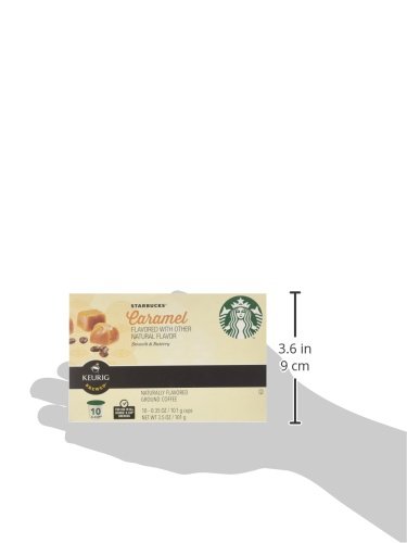 Starbucks Flavored Coffee K-Cup Pods, Caramel Flavored Coffee, Made without Artificial Flavors, Keurig Genuine K-Cup Pods, 10 CT K-Cups/Box (Pack of 1 Box)