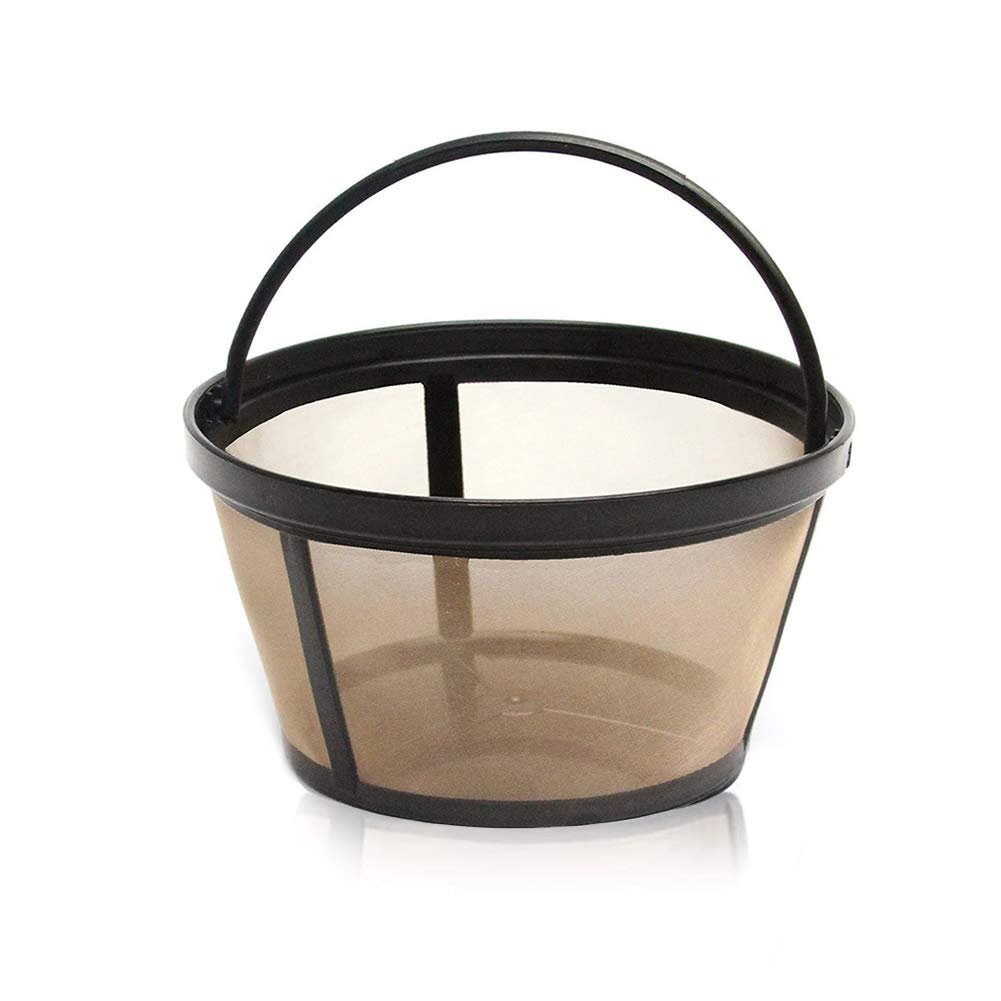 Permanent Basket-Style Gold Tone Coffee Filter designed for Mr. Coffee 10-12 Cup Basket-Style Coffeemakers