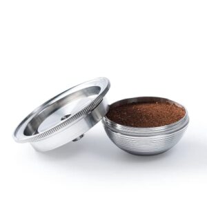 stainless steel metal coffee capsule compatible for vertuo coffee espresso size nespresso vertuoline reusable pods holder vertuolline gca1,env135s,env135b,env135t,env135r (capsule)