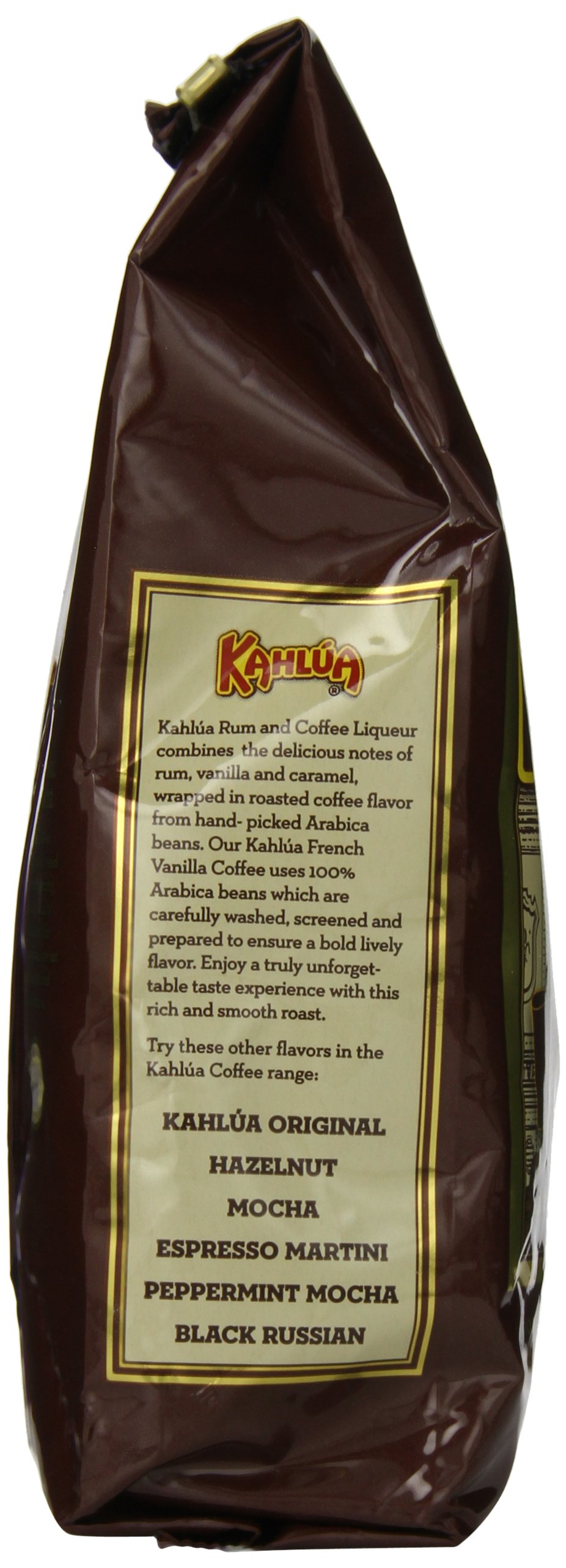 White Coffee Kahlua Gourmet Ground Coffee, French Vanilla 12 Ounce