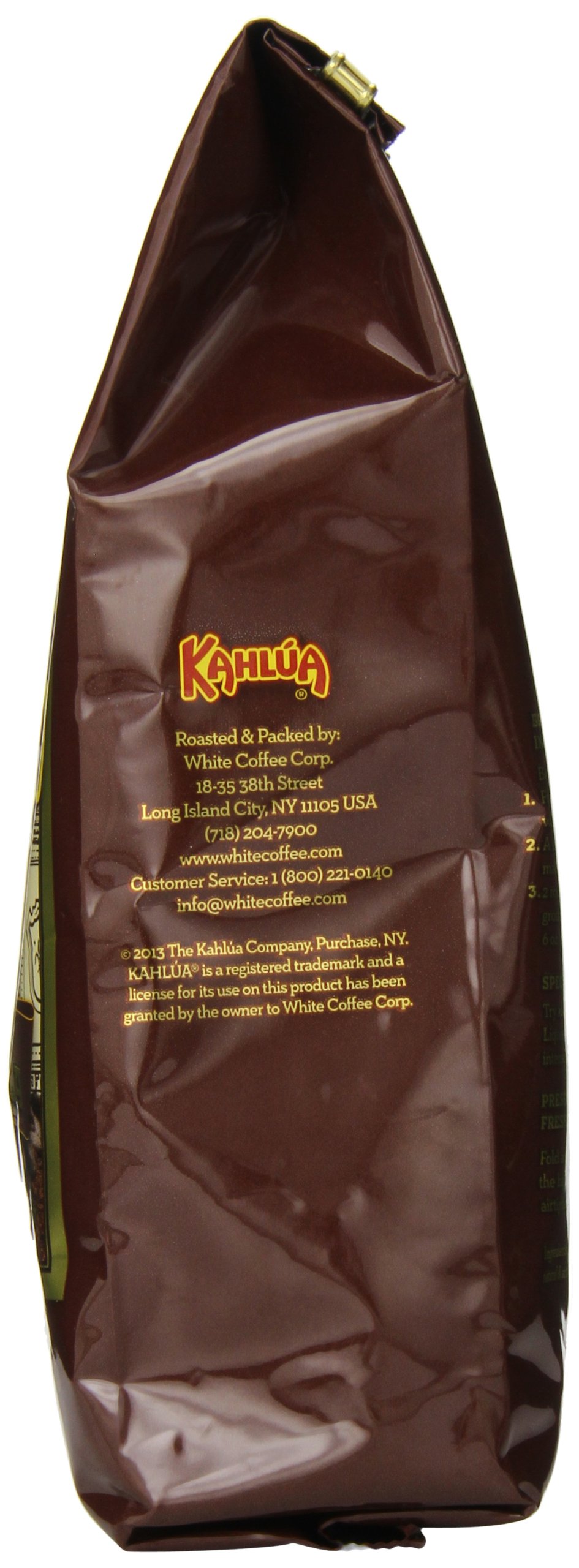 White Coffee Kahlua Gourmet Ground Coffee, French Vanilla 12 Ounce