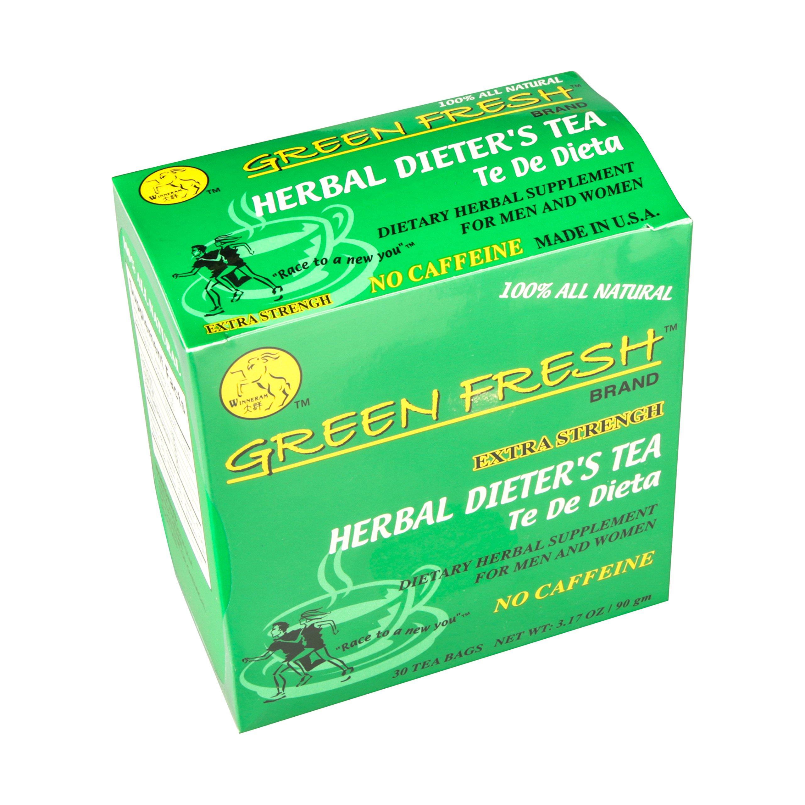 Green Fresh Extra Strength Herbal Dieters Tea (30 Count), 2.11 Ounces