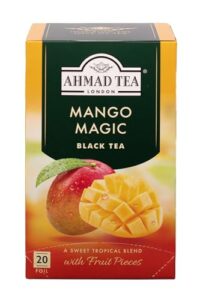 ahmad tea mango magic black tea, 20-count boxes (pack of 6)